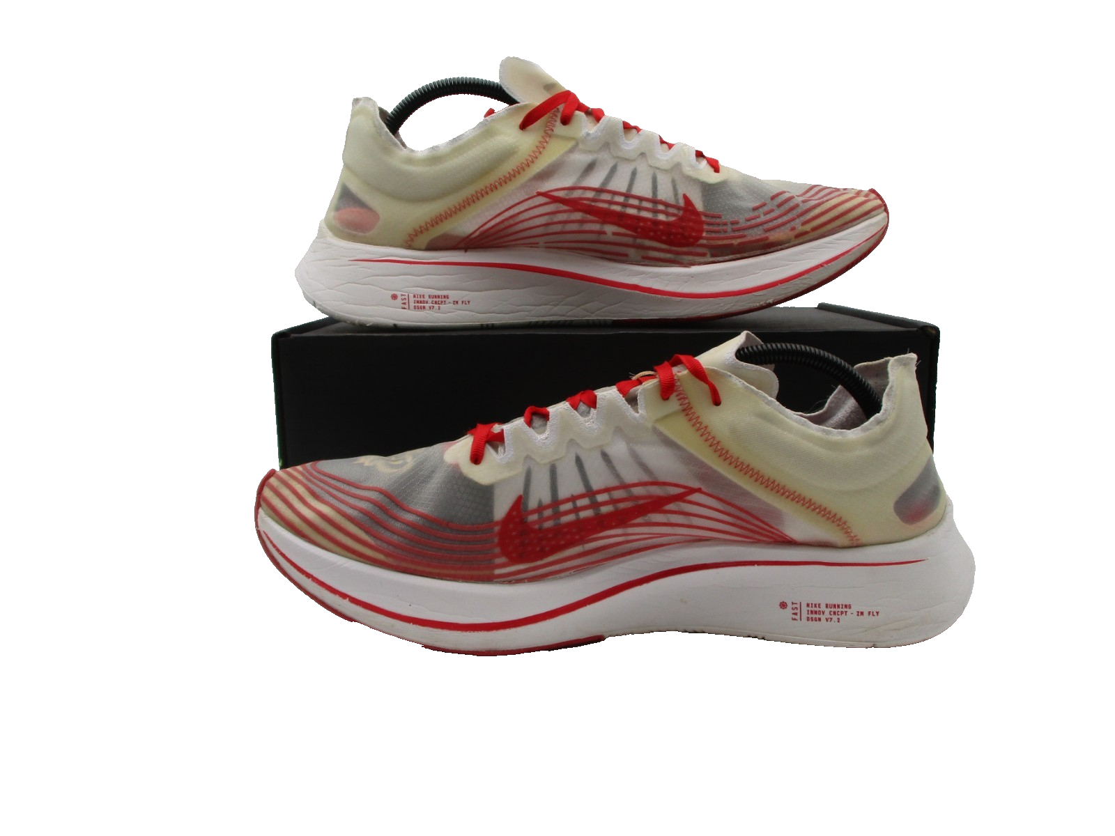 Nike NikeLab Zoom Fly SP 'Tokyo' Translucent / Red Sz 13 Men's AJ9282-100 (1B4)1