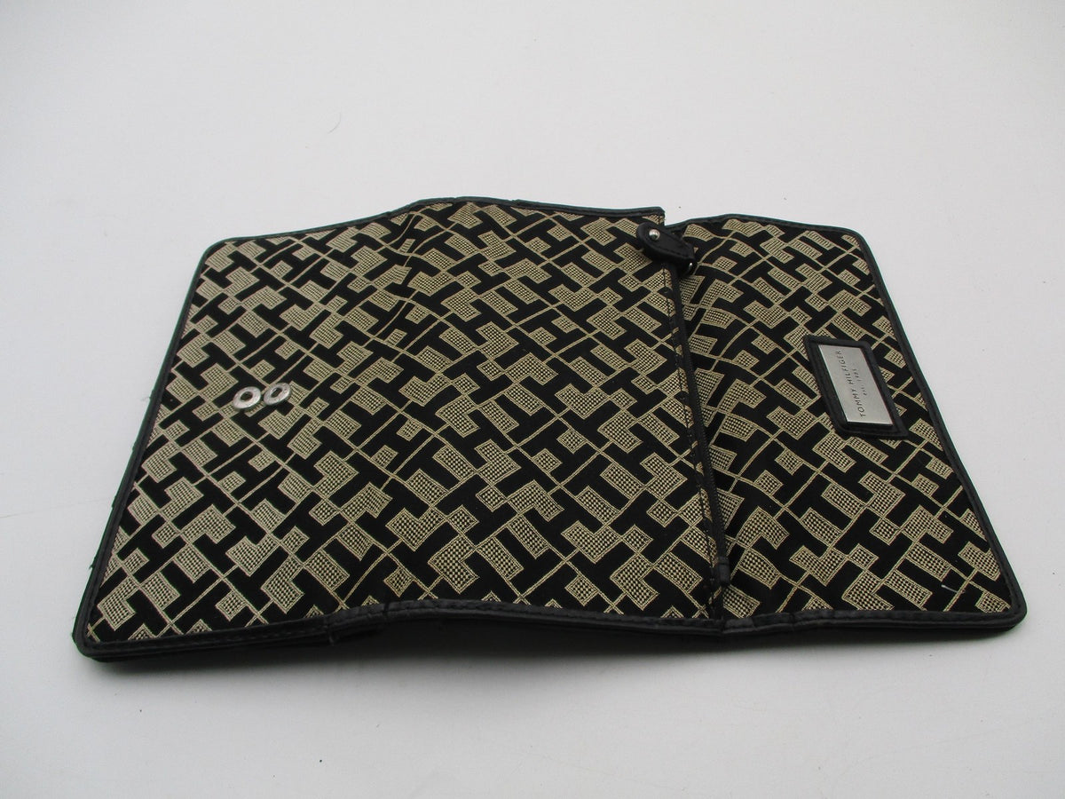 Tommy Hilfiger Wallet Womens One Size Black Geometric Checkbook Wristlet3