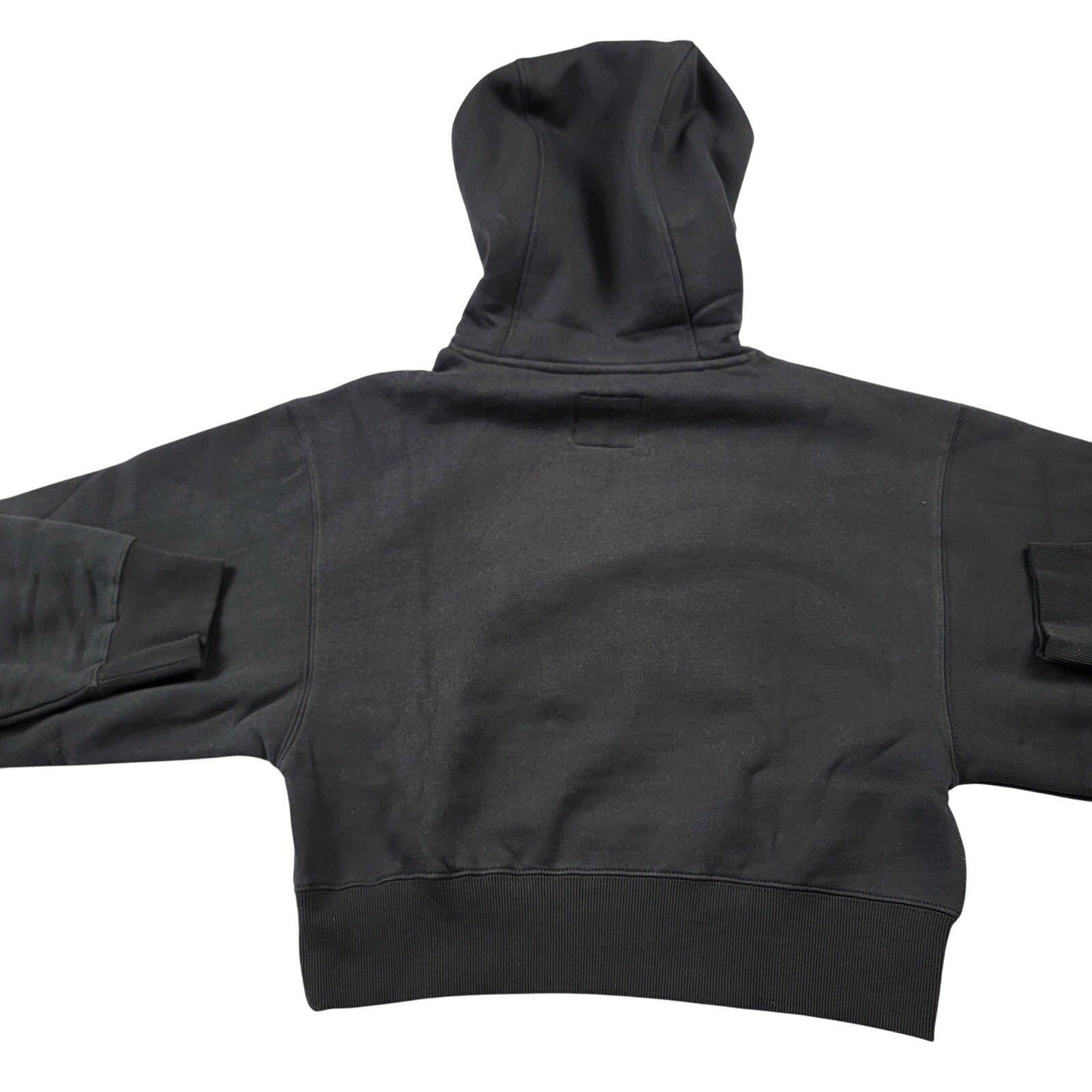 RawGear War Gear Cropped Hoodie Large Charcoal Yellow Logo NWT