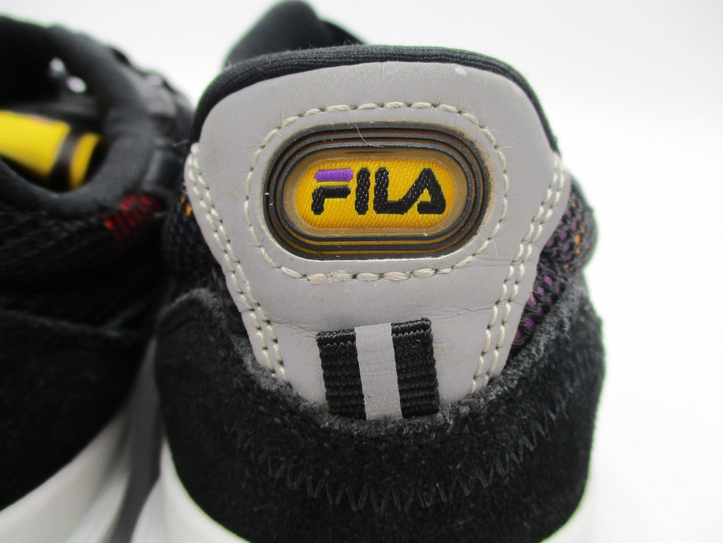 Fila Renno Shoes Mens Size 8 Black Geometric Low Top Sneakers 1CM01283042 1Q59