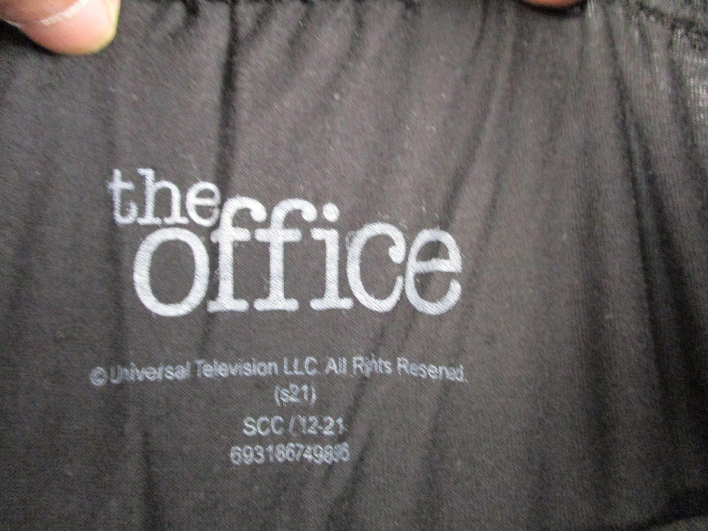 The Office Pajama Pants Mens XL Black Dunder Mifflin TV Lounge Sleep