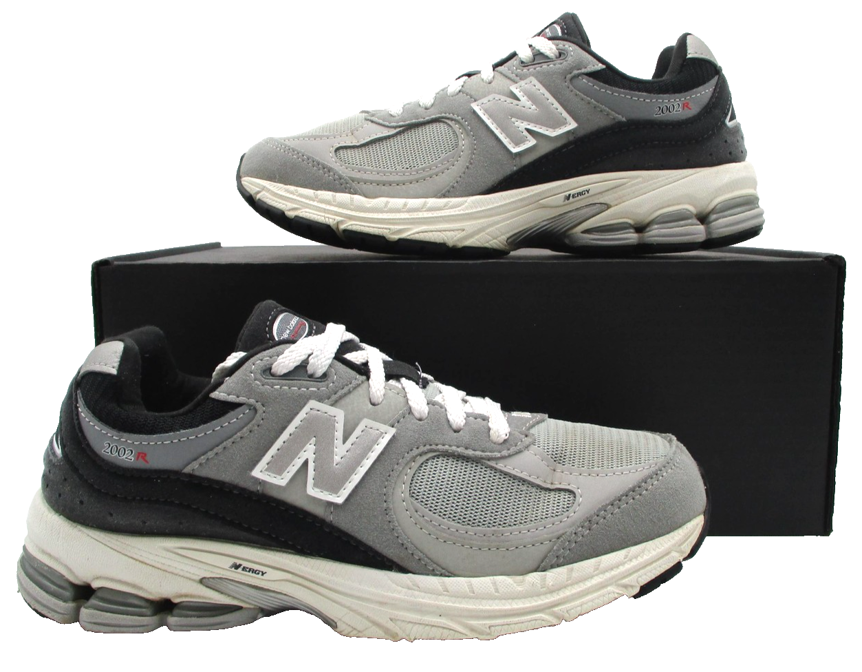 New Balance 2002R Big Kid 'Slate Grey Black' Sz 5.5 Running GC2002SG Sneaker 1R50
