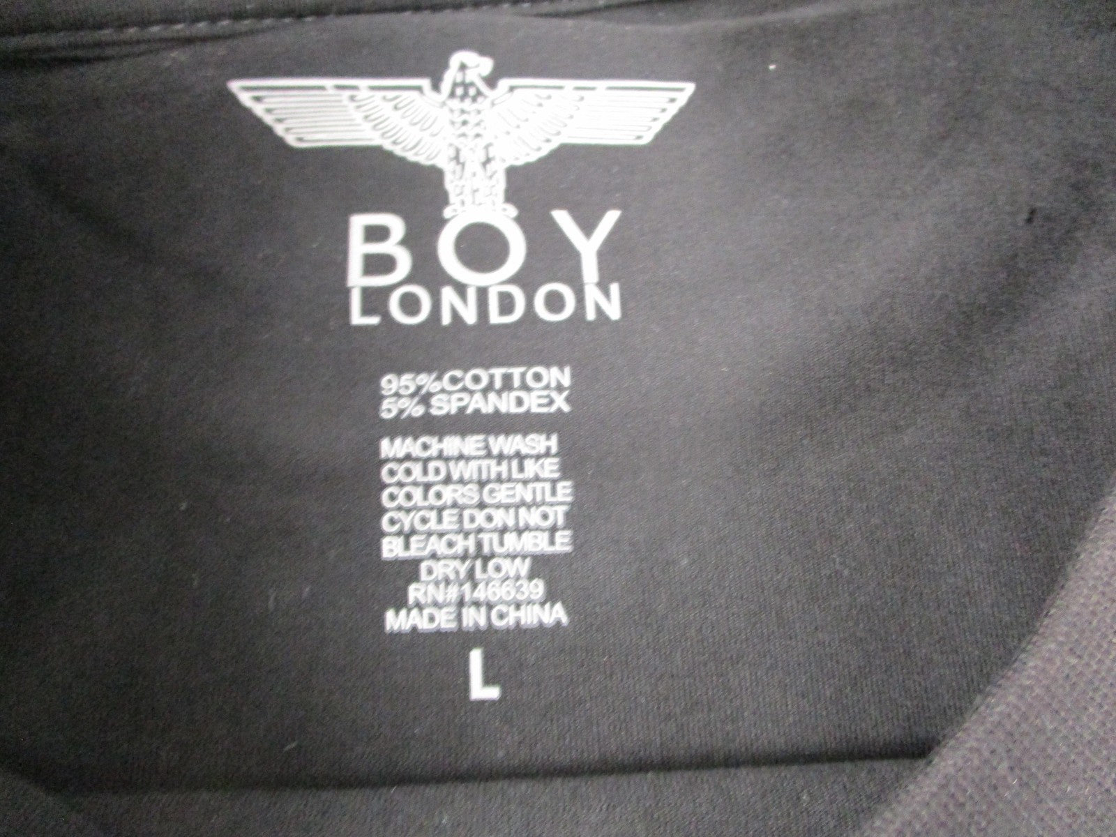 Boy London Shirt Mens Large Black Gold Eagle Logo Streetwear Graphic Tee 13082
