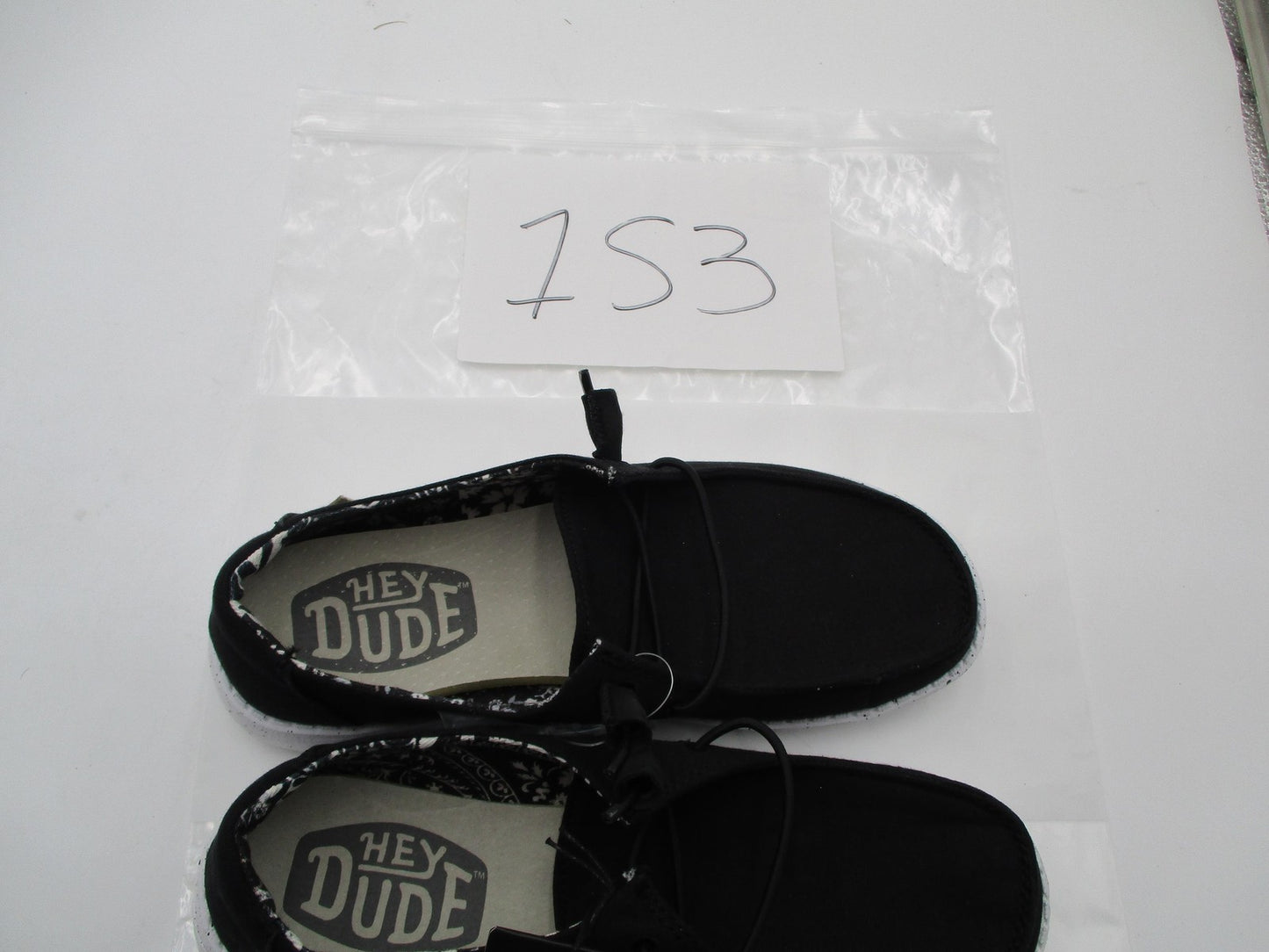 Hey Dude Wendy Basic Shoes Womens Size 6 Black Odyssey Slip On Speckled Sole11