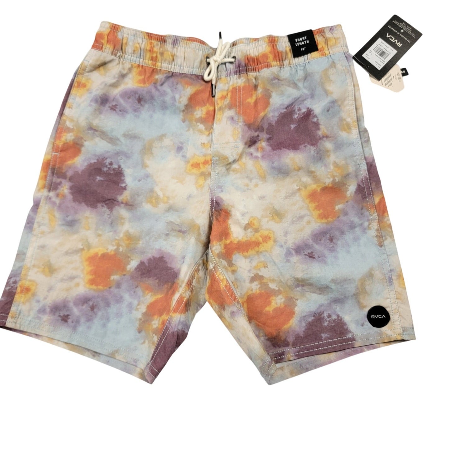 RVCA Arch Elastic Boardshorts TieDye PHPO 16" Short Length Size L NWT Surf0
