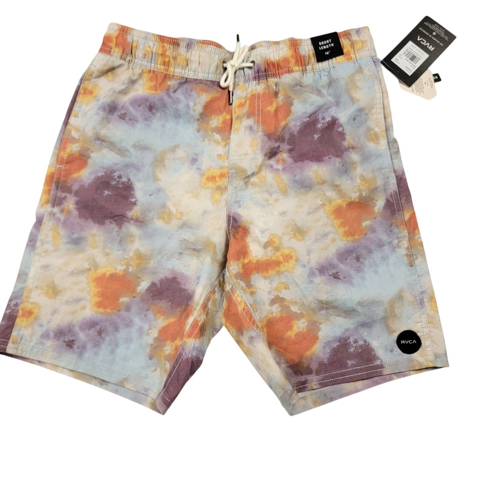 RVCA Arch Elastic Boardshorts TieDye PHPO 16" Short Length Size L NWT Surf0