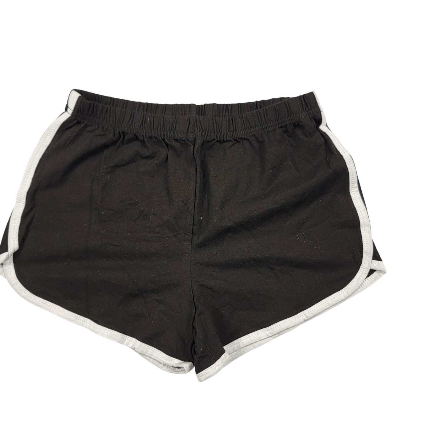URATOT Youth Black Sport Shorts Size L Cotton Blend Gym Running Activewear