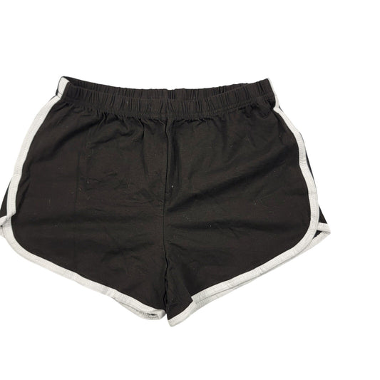 URATOT Youth Black Sport Shorts Size L Cotton Blend Gym Running Activewear