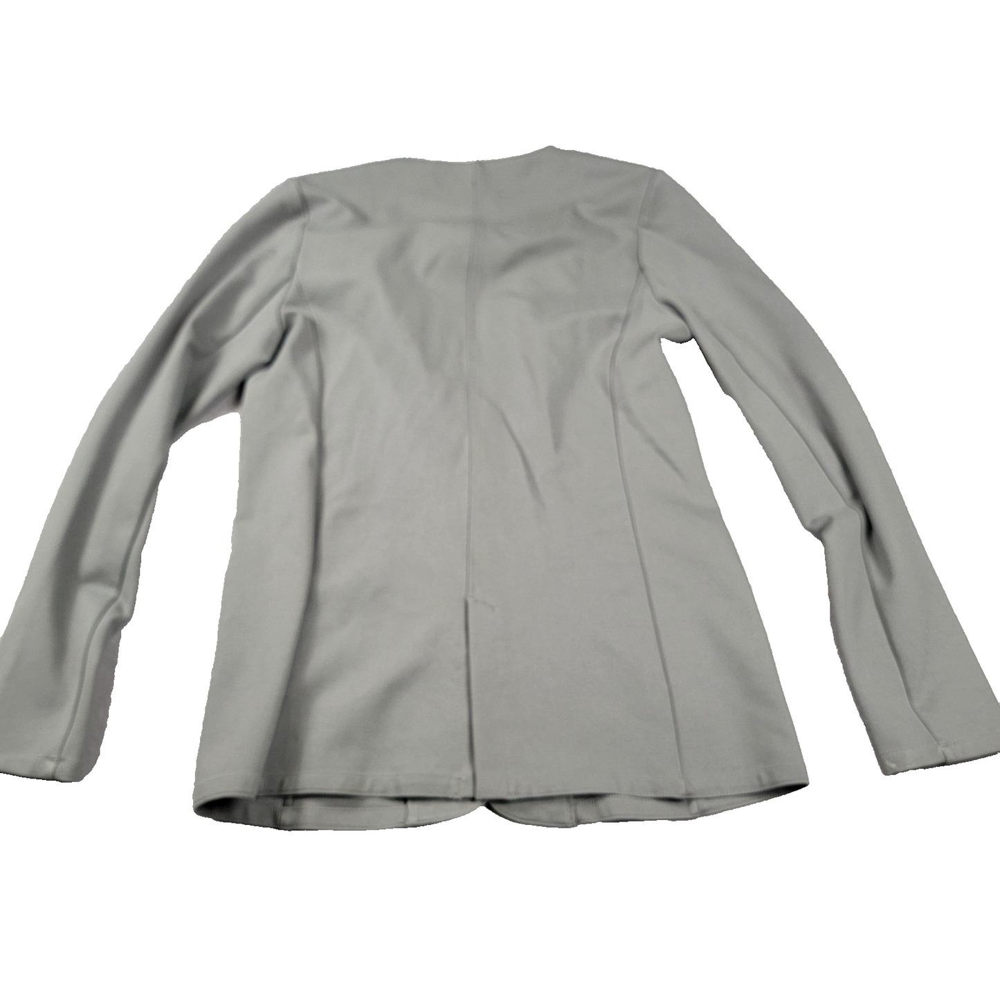 Peach Blazer Womens Med Storm Gray Ponte Power One Button Pockets Workwear