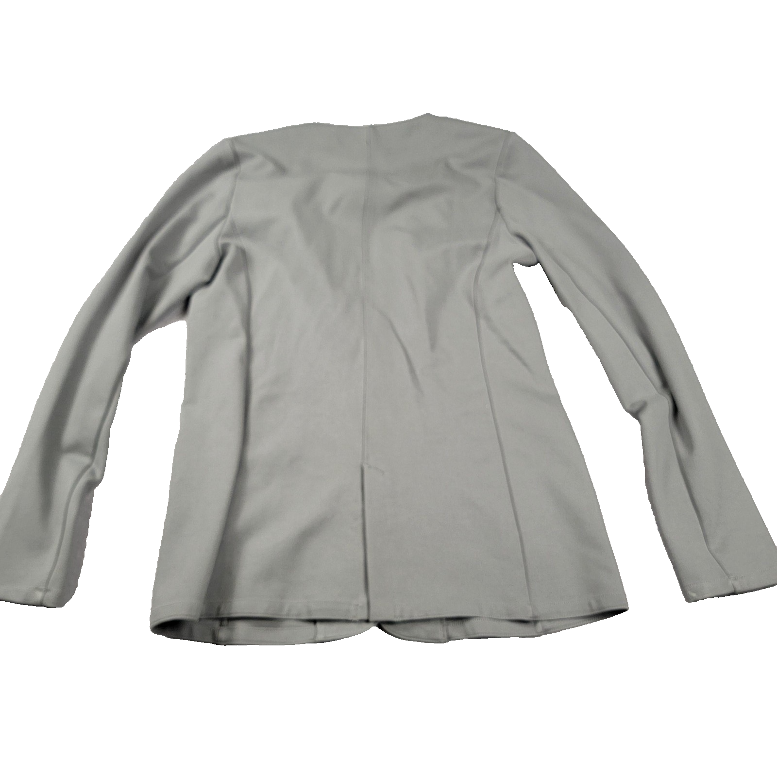 Peach Blazer Womens Med Storm Gray Ponte Power One Button Pockets Workwear