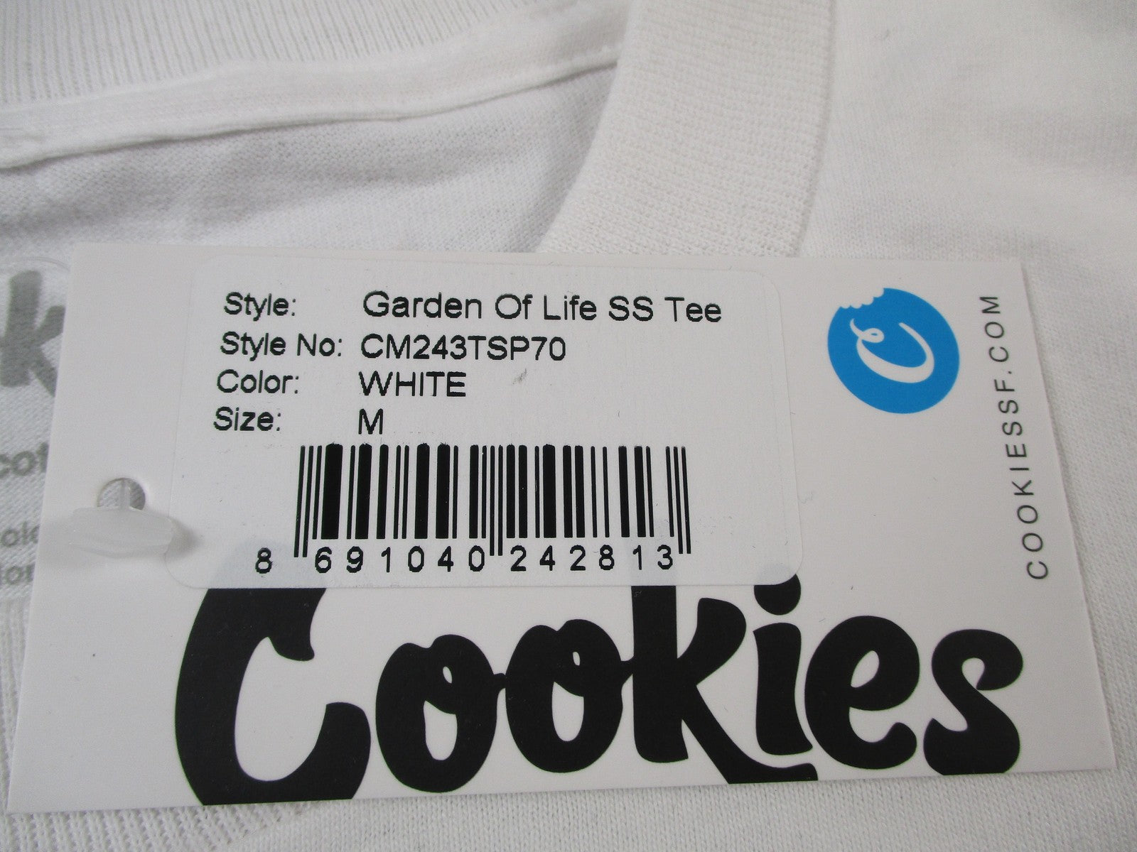 Cookies Shirt Mens Med White Garden Of Life Peace Streetwear Graphic Tee 1378796