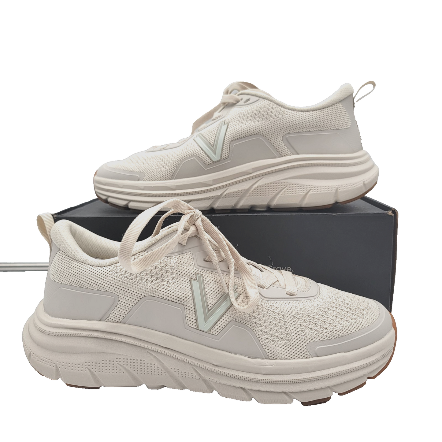 Vionic Walk Max Women's Lace Up Comfort Sneaker Cream  9.5 Wide0