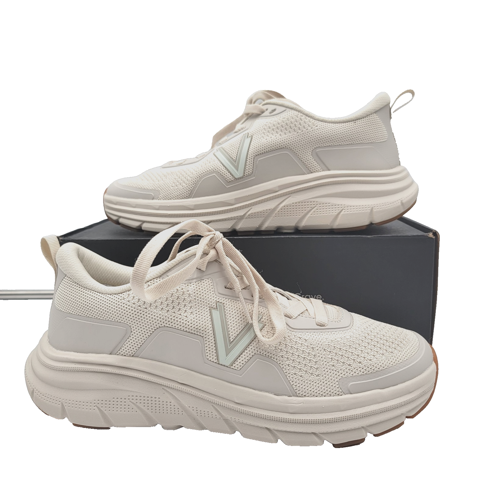 Vionic Walk Max Women's Lace Up Comfort Sneaker Cream  9.5 Wide0