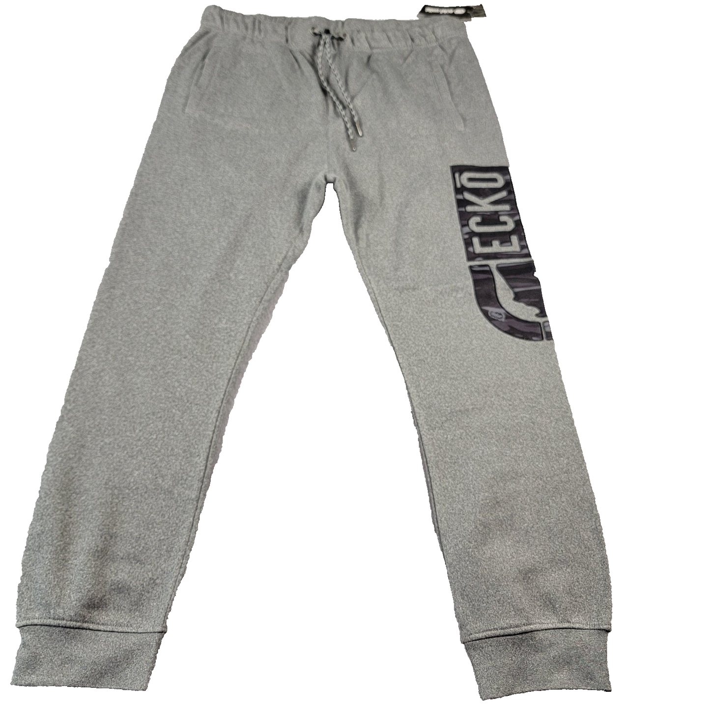 Ecko Unltd Pants Unisex XL Grey Marled Joggers Sweatpants Athletic Logo