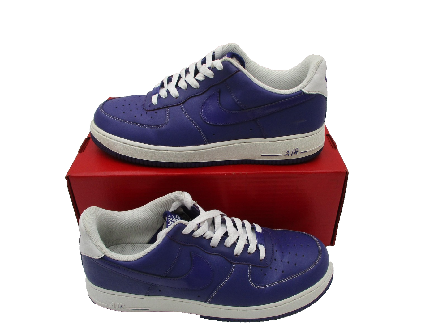 Nike Air Force 1 Shoes Mens Size 10 Purple White Low Court Purple Sneakers 1K52