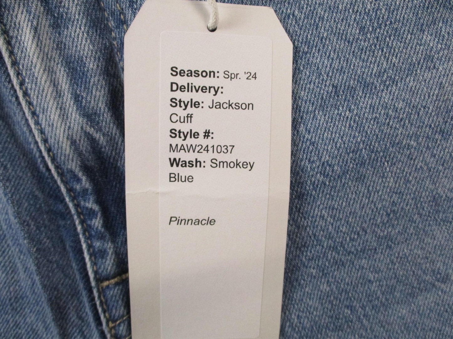 Modern American Jackson Cuff Jeans Womens 26 Smokey Blue High Rise Straight 14702