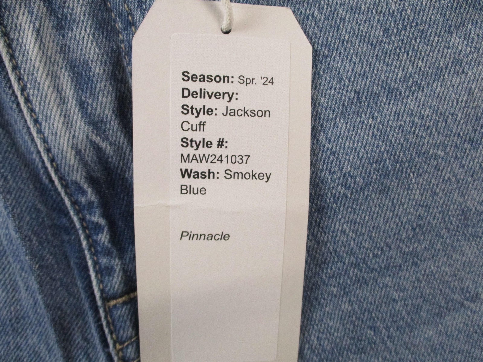 Modern American Jackson Cuff Jeans Womens 26 Smokey Blue High Rise Straight 14702
