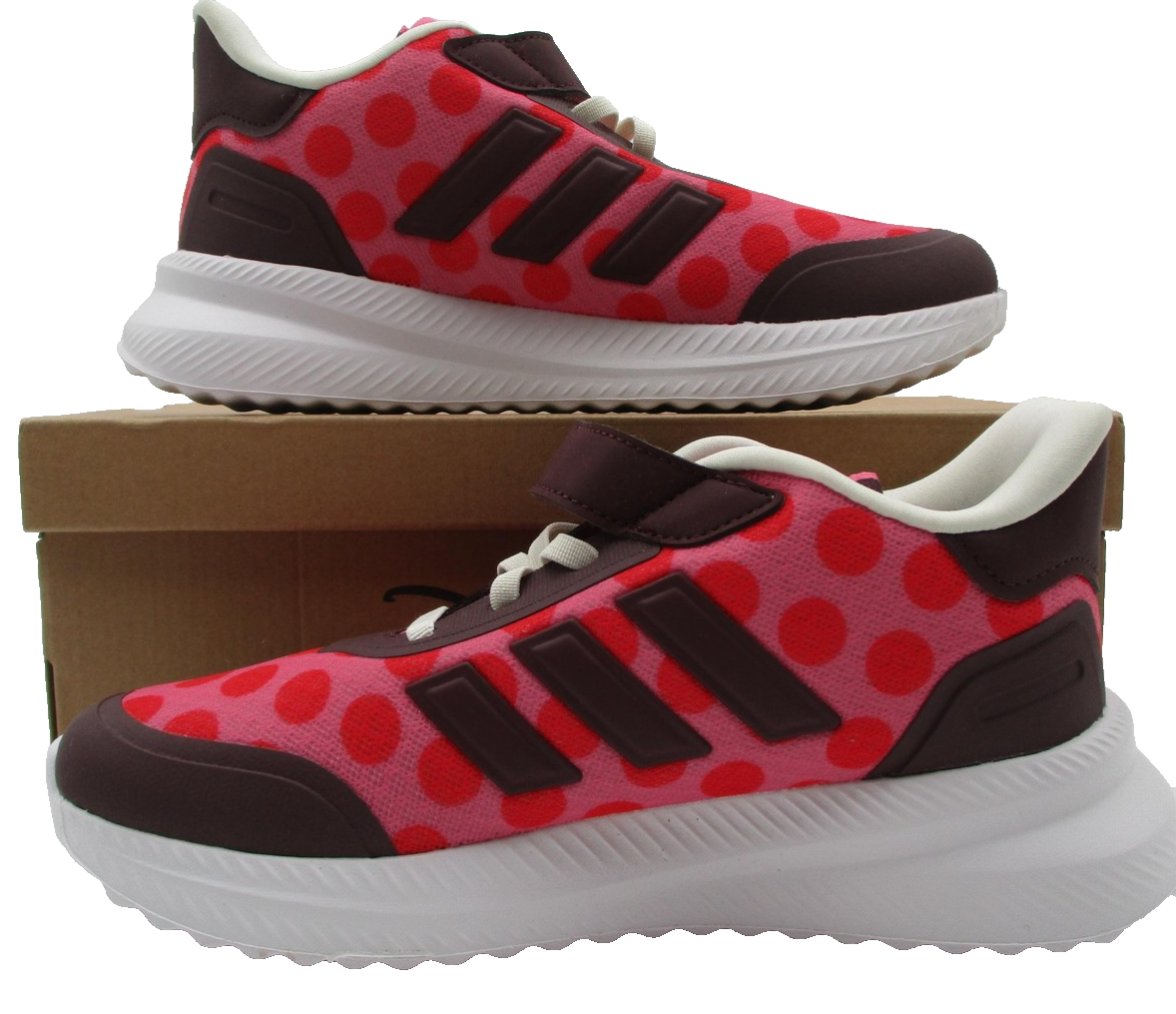 Adidas X_PLRPATH Minnie EL C Shoes Girls Size 3 Pink Cloudfoam Disney Sneakers1