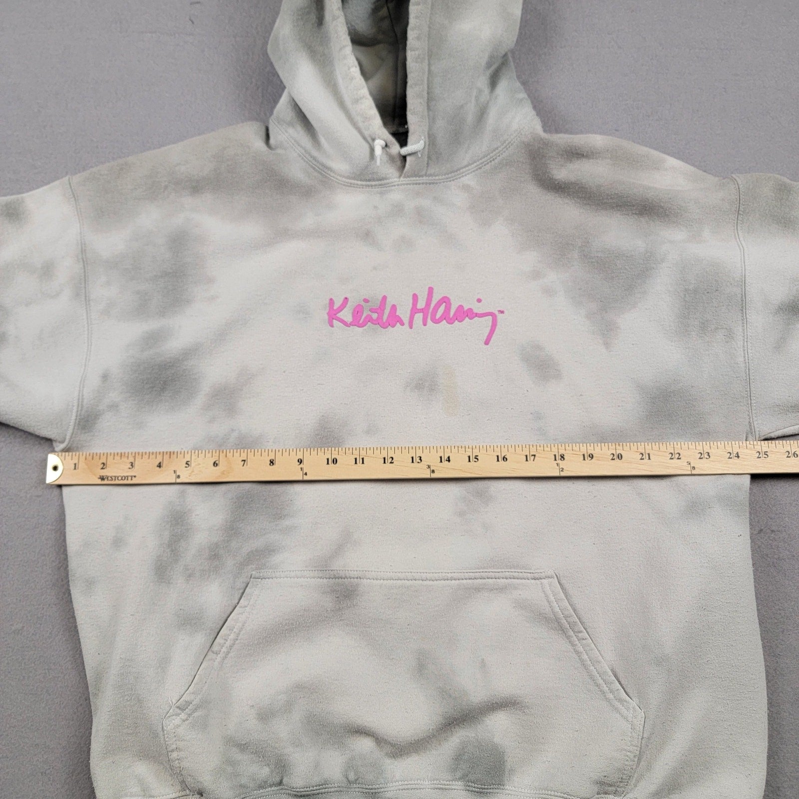 Ripple Junction Keith Haring Pop Art Tie Dye Hoodie Sz L6