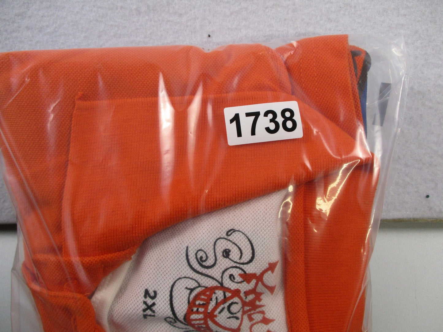 Kaalu Polo Shirt Mens 2XL Orange Rebels Rule Graphic Layered Long Sleeve 173815