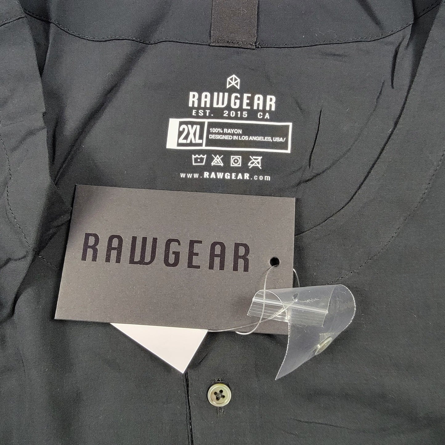 Raw Gear Mens Black Henley Sleep Shirt Sz 2XL Bundle of 3