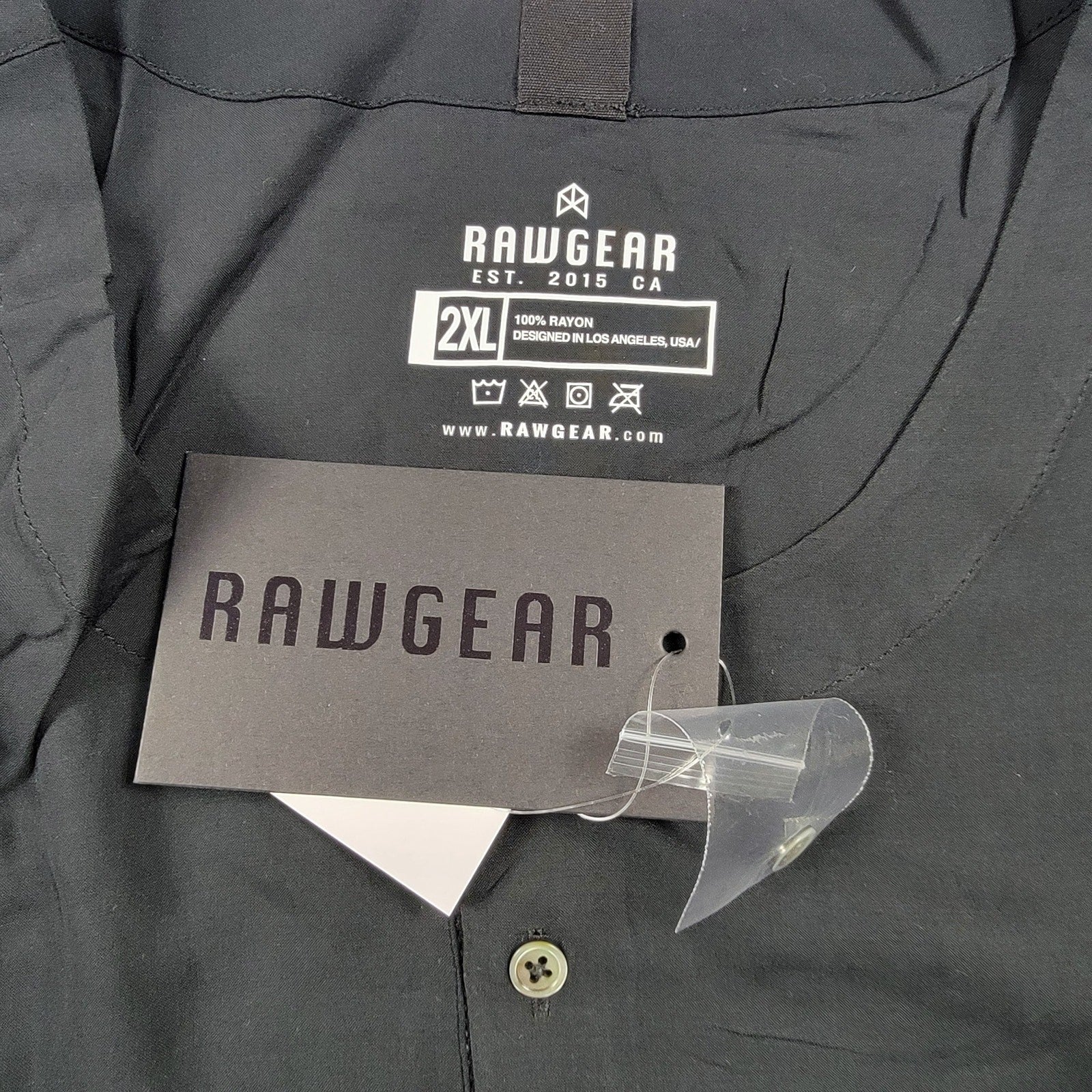 Raw Gear Mens Black Henley Sleep Shirt Sz 2XL Bundle of 3