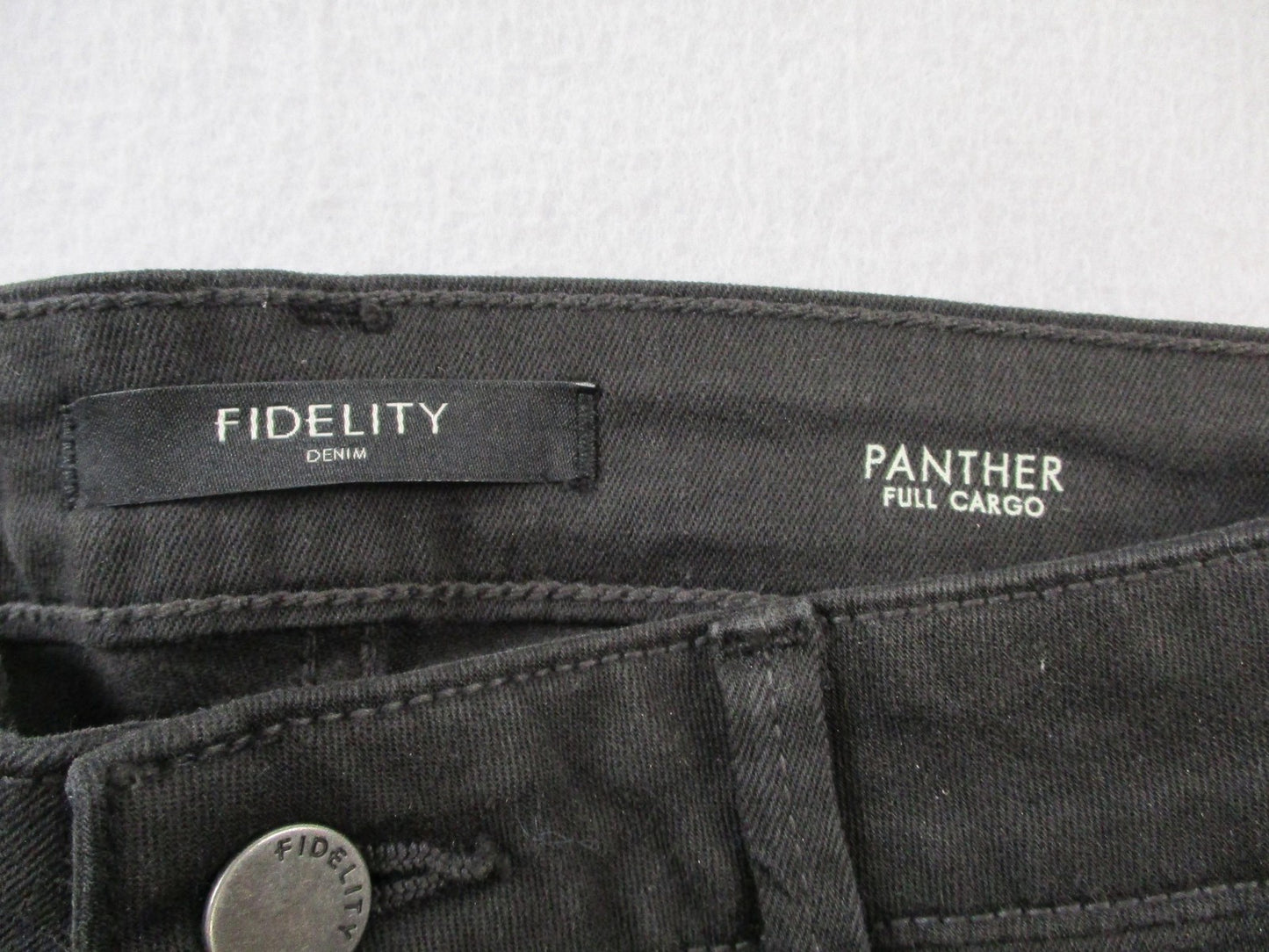 Fidelity Panther Full Cargo Jeans Womens 26 Gray Charcoal Slim Straight USA 14643