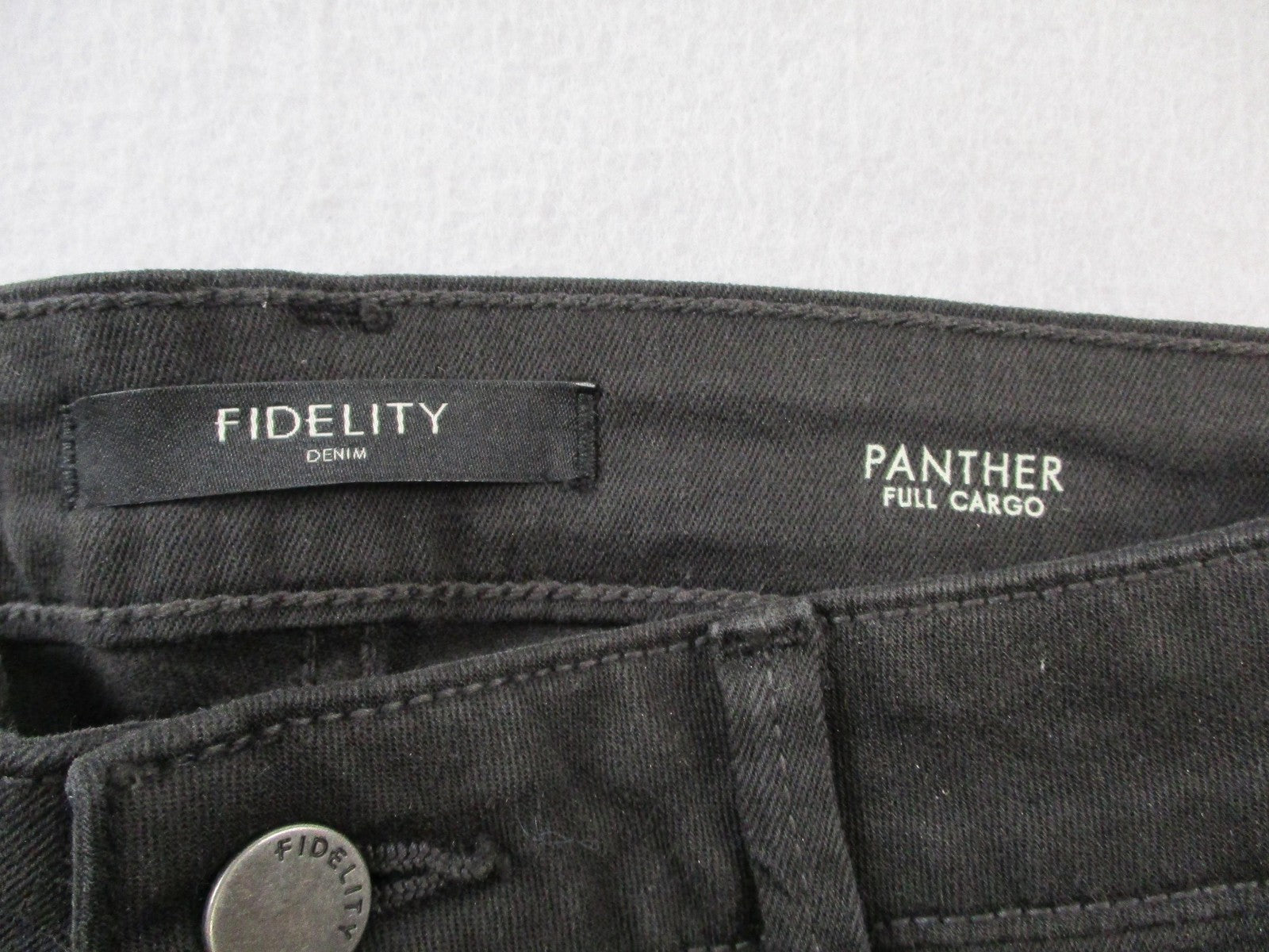Fidelity Panther Full Cargo Jeans Womens 26 Gray Charcoal Slim Straight USA 14643