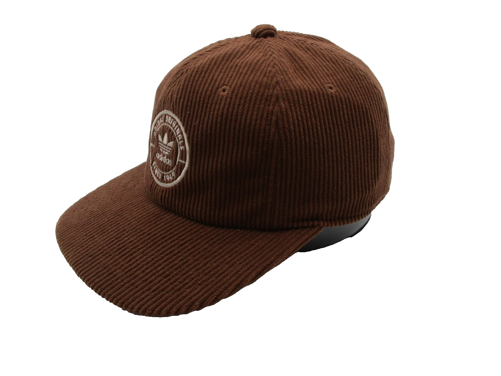 Adidas Hat Cap Strap Back Brown Corduroy Originals Trefoil Mens One Size2