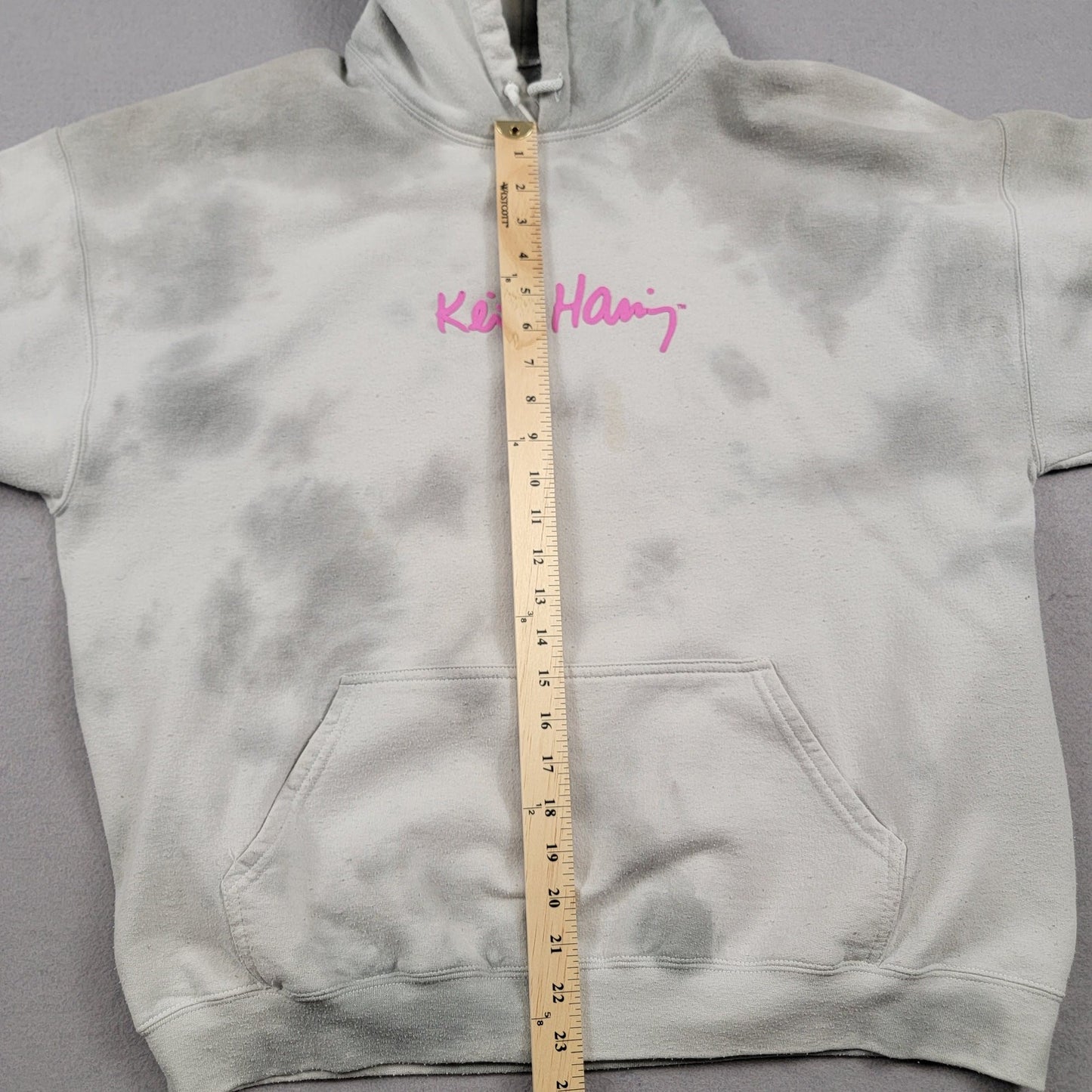 Ripple Junction Keith Haring Pop Art Tie Dye Hoodie Sz L7