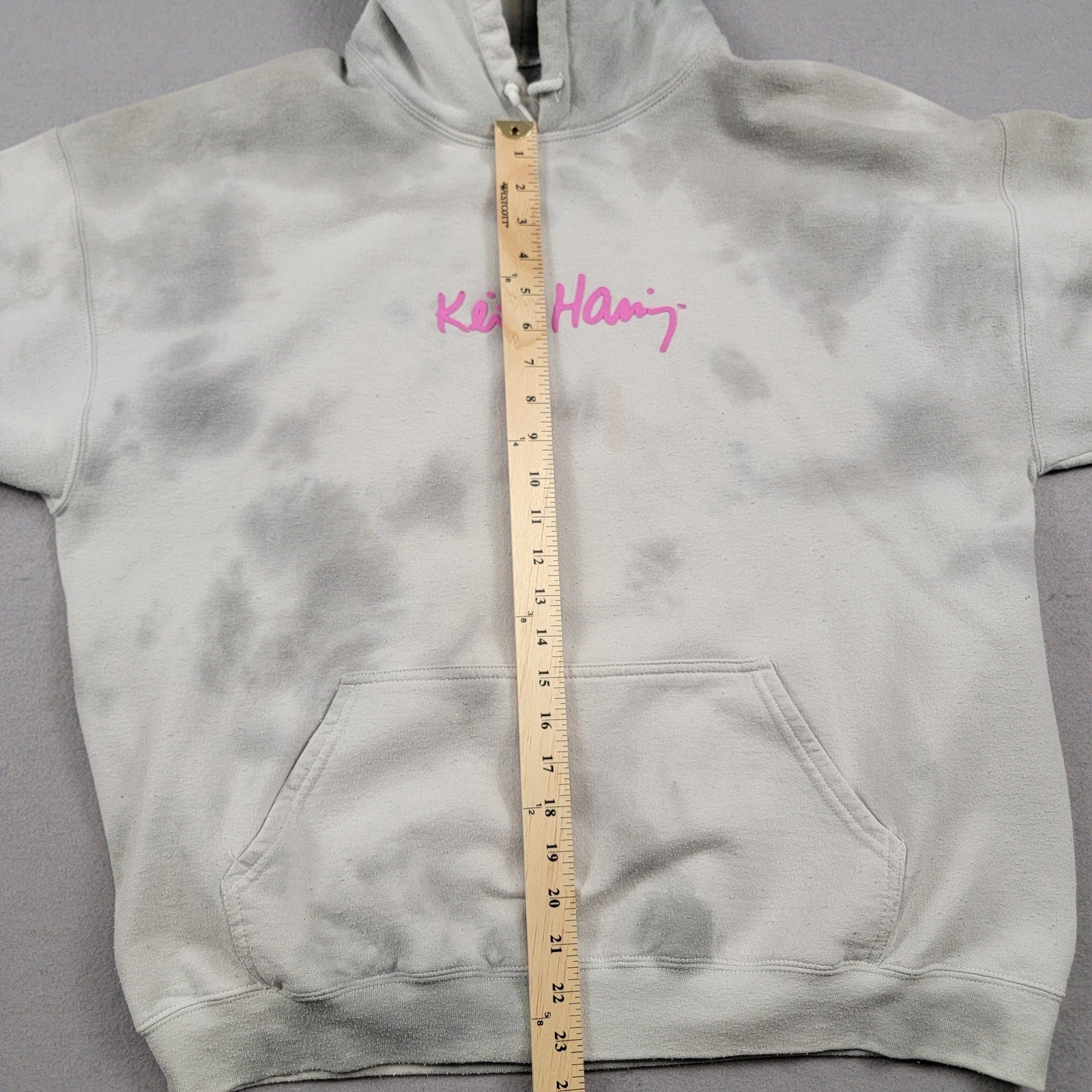 Ripple Junction Keith Haring Pop Art Tie Dye Hoodie Sz L7