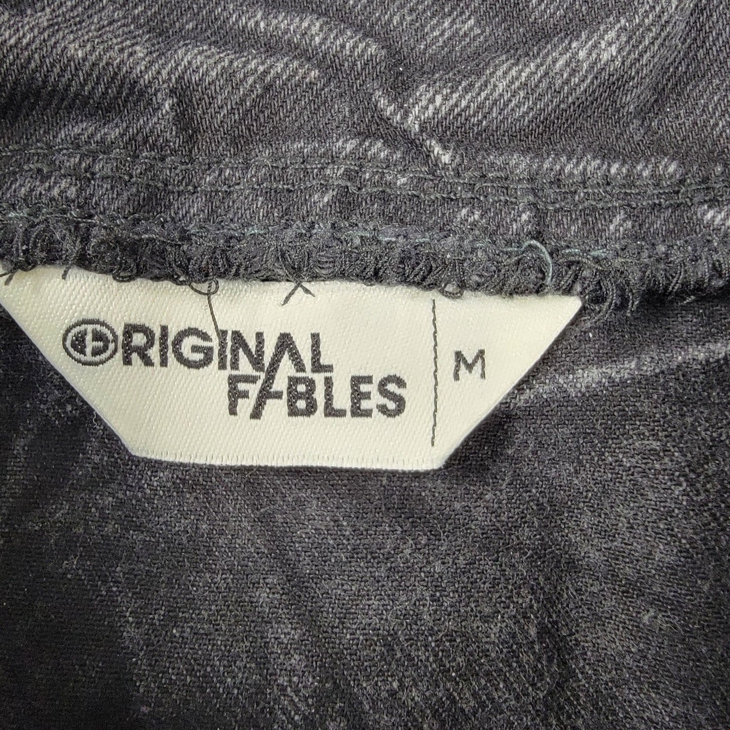 Original Fables Denim Short Sleeve Shirt Black Sz M