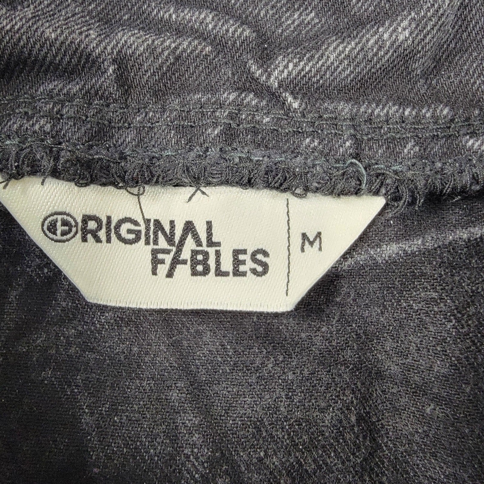 Original Fables Denim Short Sleeve Shirt Black Sz M