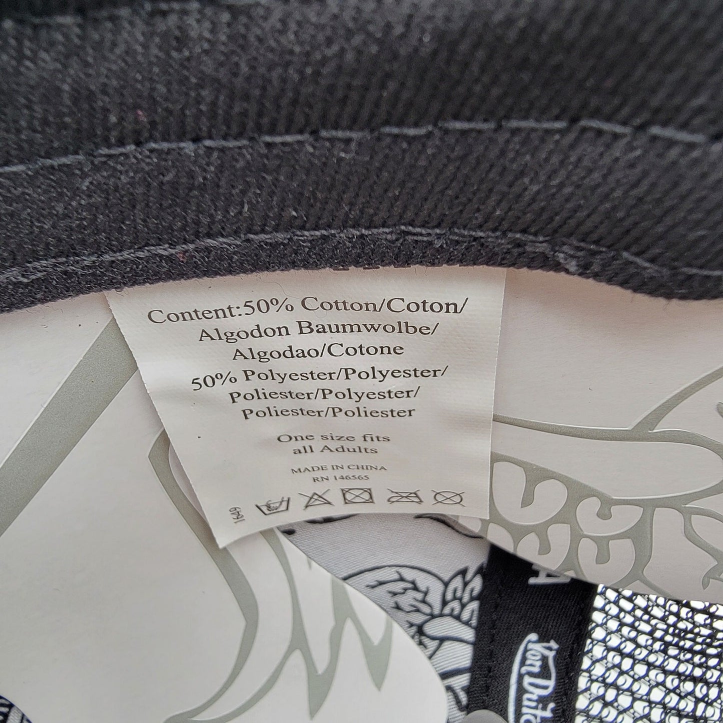 Von Dutch Black and White Classic Trucker 51 Snapback One Sz8
