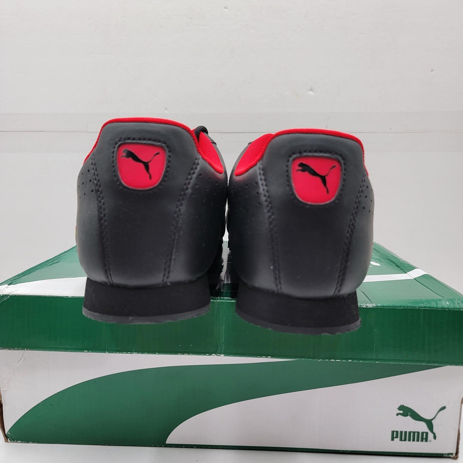 Puma Ferrari Roma Via Perf Shoes Mens Size 13 Black Red Driving Style 306855014