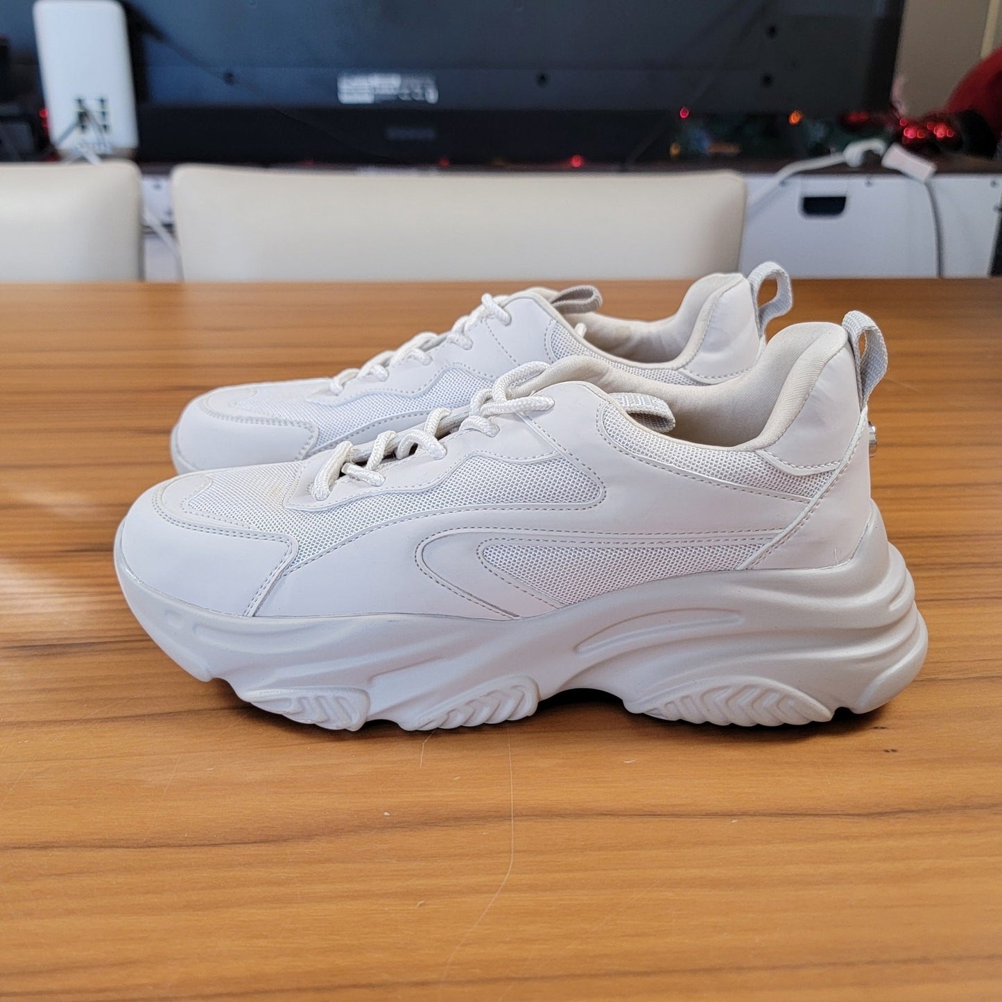 Steve Madden Acers Chunky Sneakers Off White Sz 8M