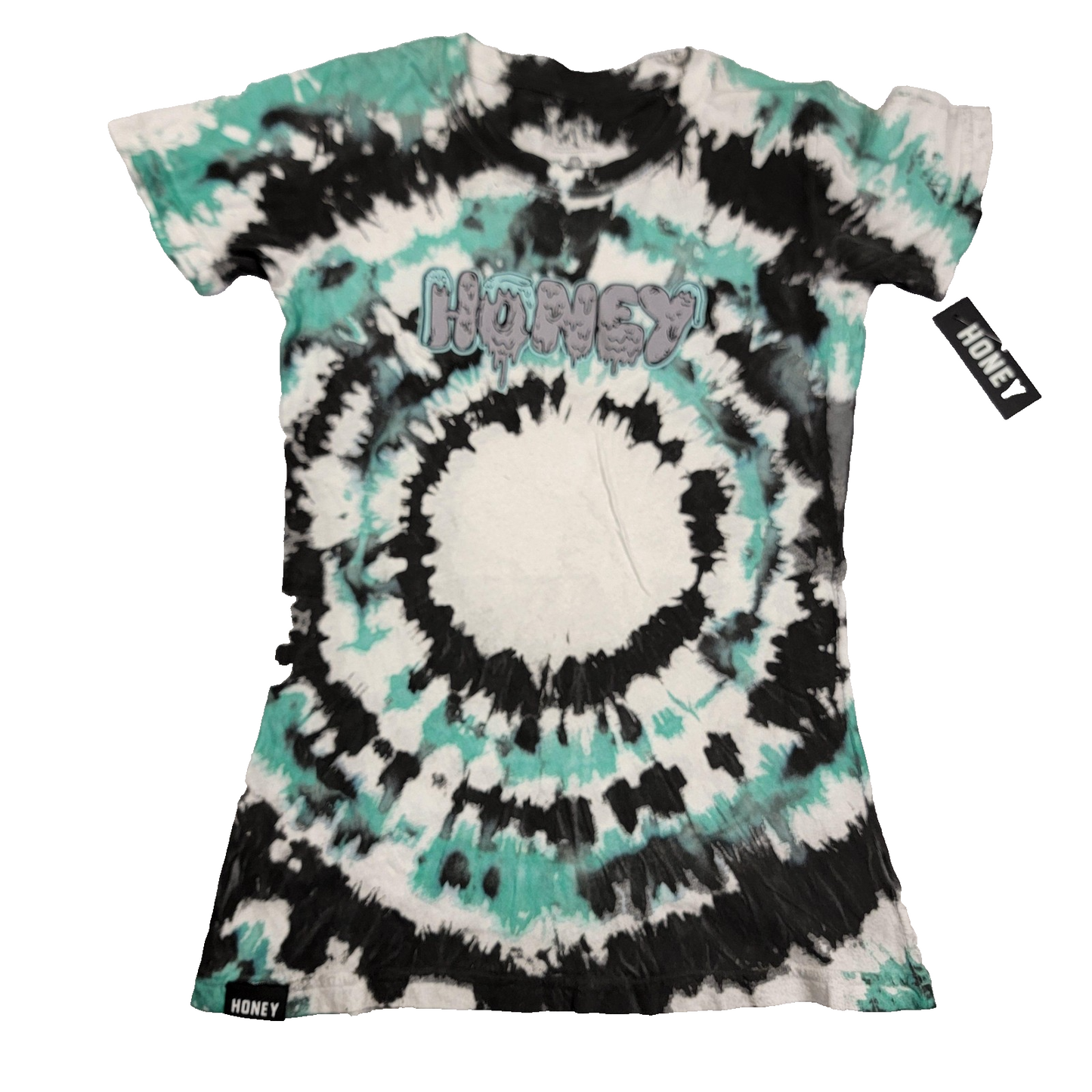 2 pack Von Dutch white Crop Tee+Honey Tie Dye Tee Shirt Womens Sz S 11262