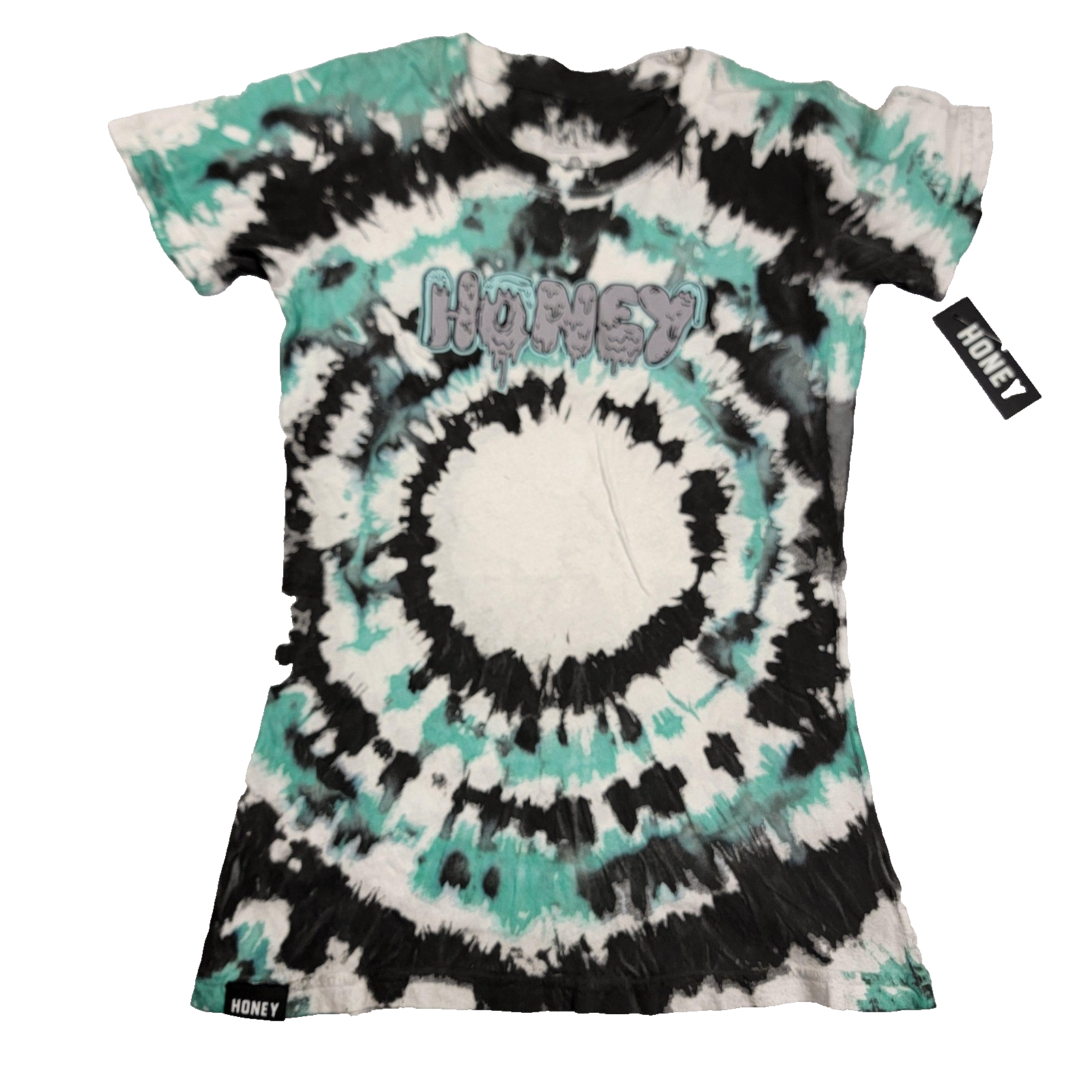 2 pack Von Dutch white Crop Tee+Honey Tie Dye Tee Shirt Womens Sz S 11262