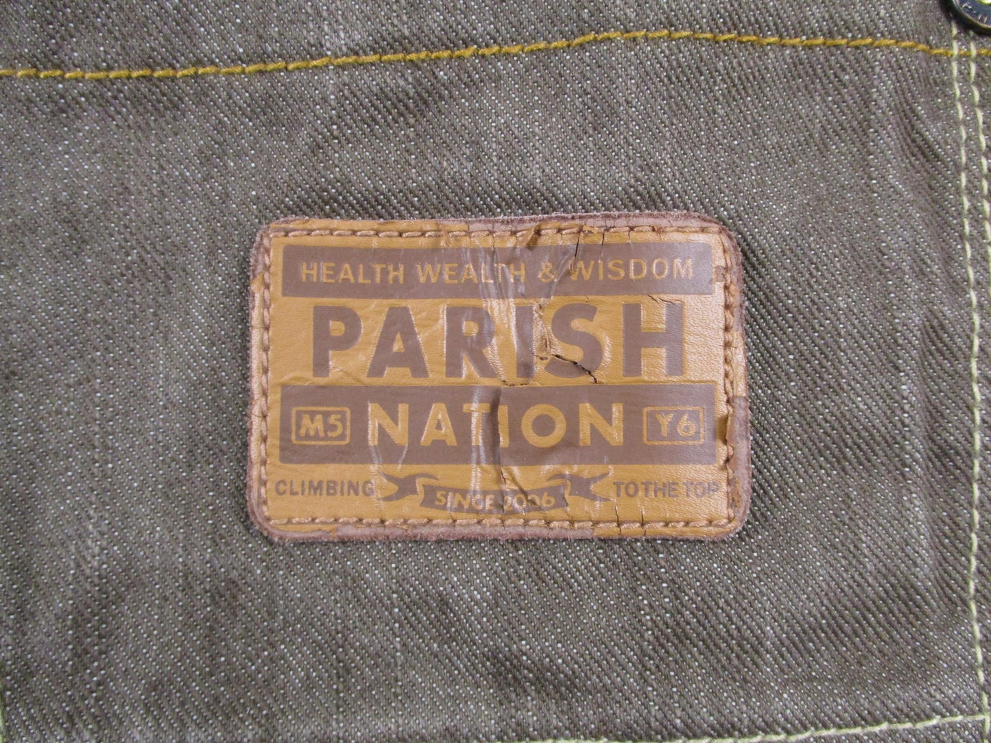Parish Jacket Mens 4XL Brown Cotton Denim Military Workwear Snap Front Outdoor4