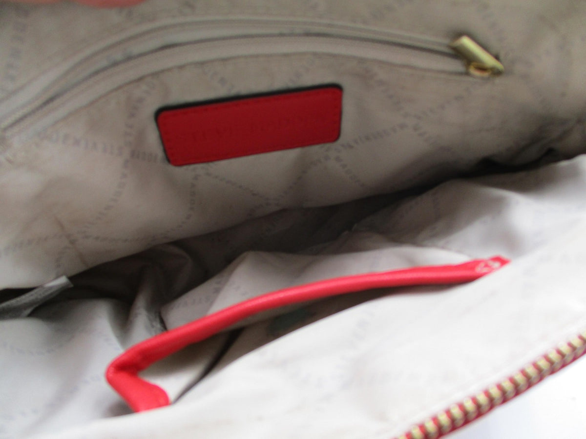 Steve Madden Crossbody Bag Womens Small Red Quilted Faux Leather Gold SM Logo4
