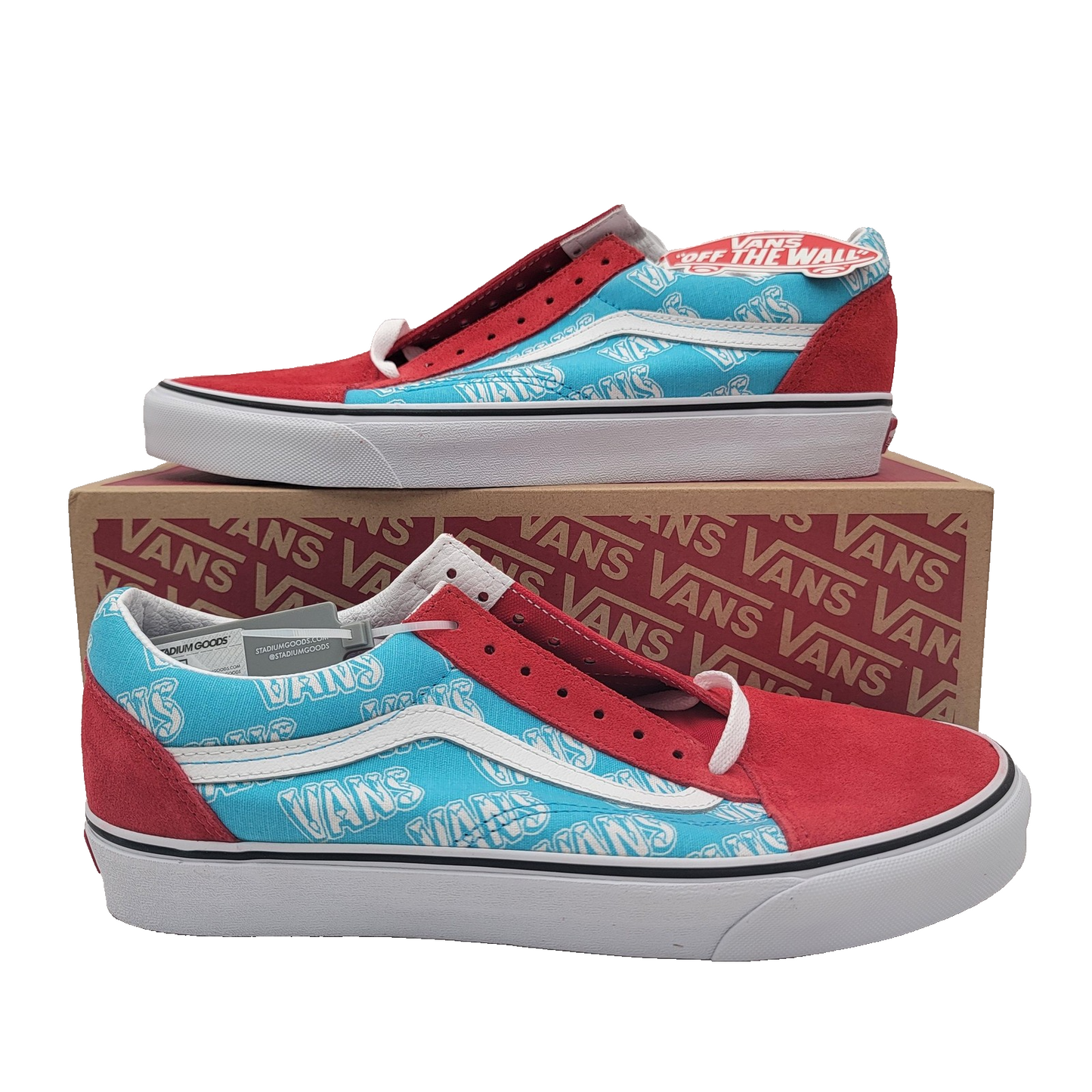 Vans Old Skool Mens Size 11 Red/Blue Retro Mart Skate Classic Low Top Sneaker0