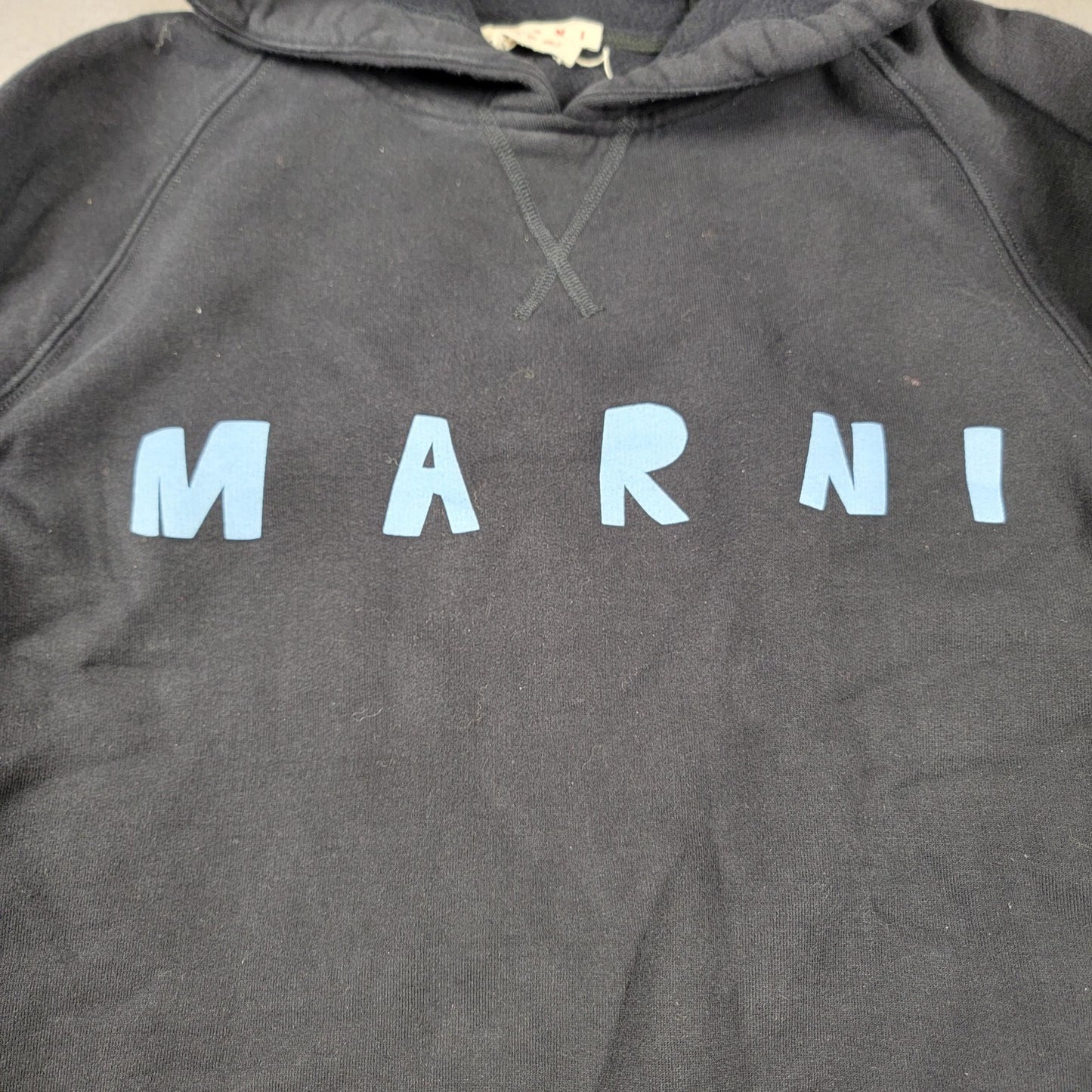 Marni Logo Overfit Hoodie Pullover Unisex Size 40 Long Sleeve Sweatshirt