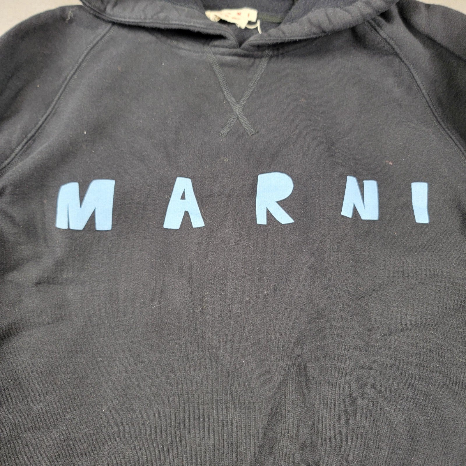 Marni Logo Overfit Hoodie Pullover Unisex Size 40 Long Sleeve Sweatshirt