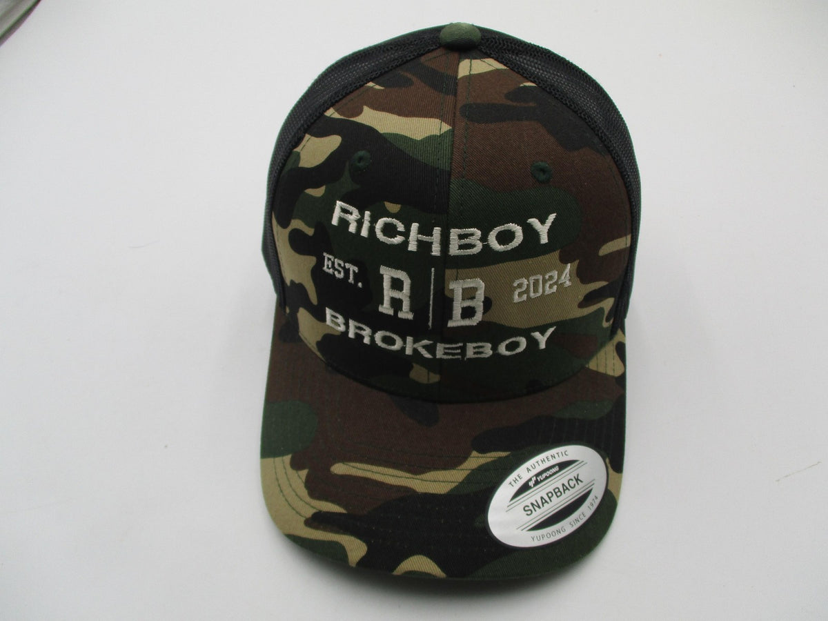 Lids Richboy Brokeboy Hat Cap Snap Back Mens One Size Camo Trucker Mesh RB 20248