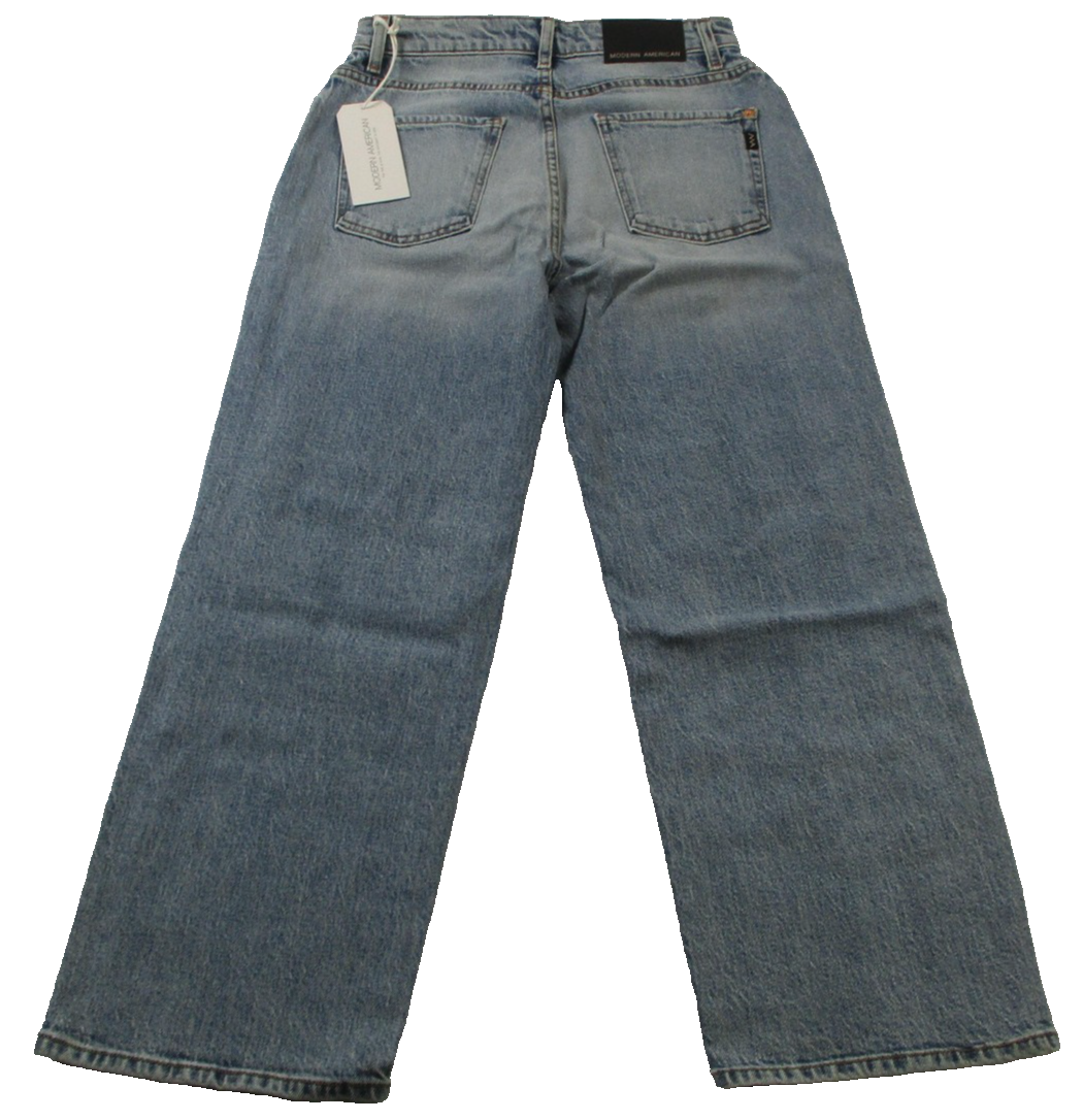 Modern American Topanga Jeans Womens 26 High Rise Wide Leg Crystal Blue 14691
