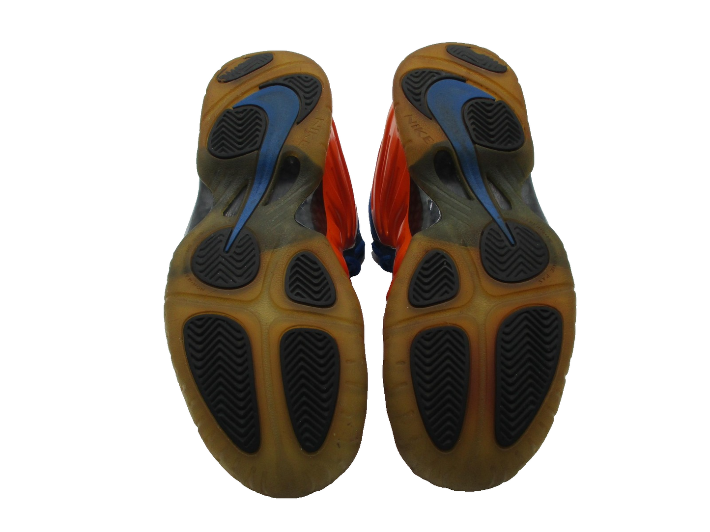 Nike Little Posite One NY Knicks Size 7Y Orange Blue Foamposite 644791800 1O66