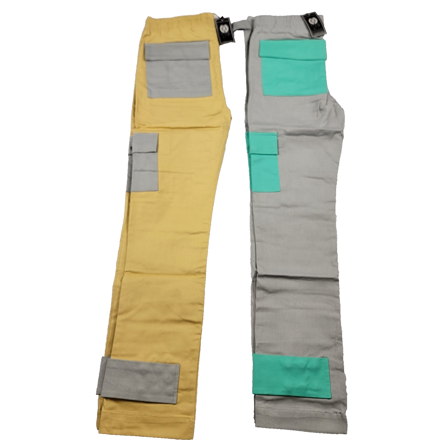 The Hideout Clothing THC Cargo Pants 2Pack Bundle Yellow & Grey Size S 7988013