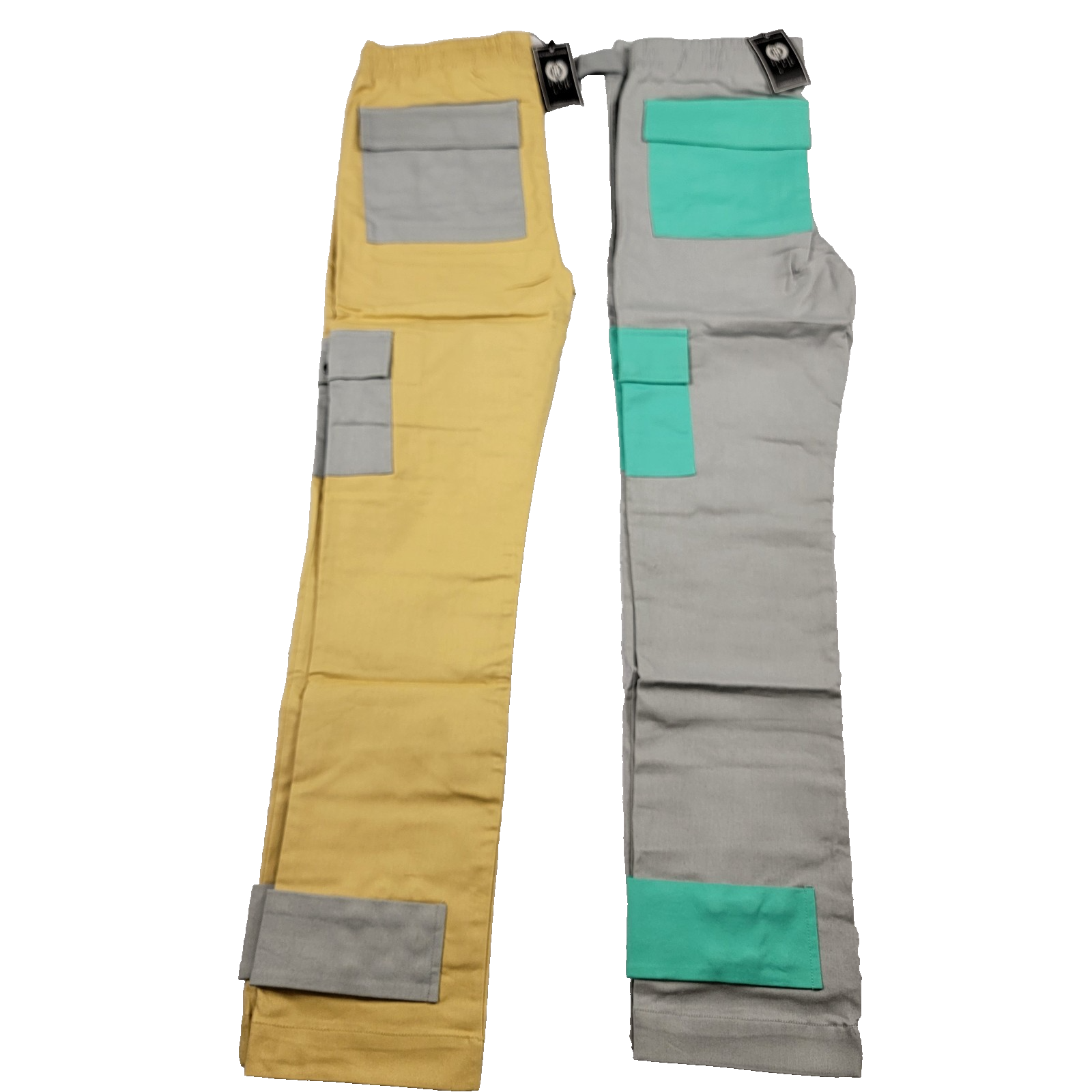 The Hideout Clothing THC Cargo Pants 2Pack Bundle Yellow & Grey Size S 7988013