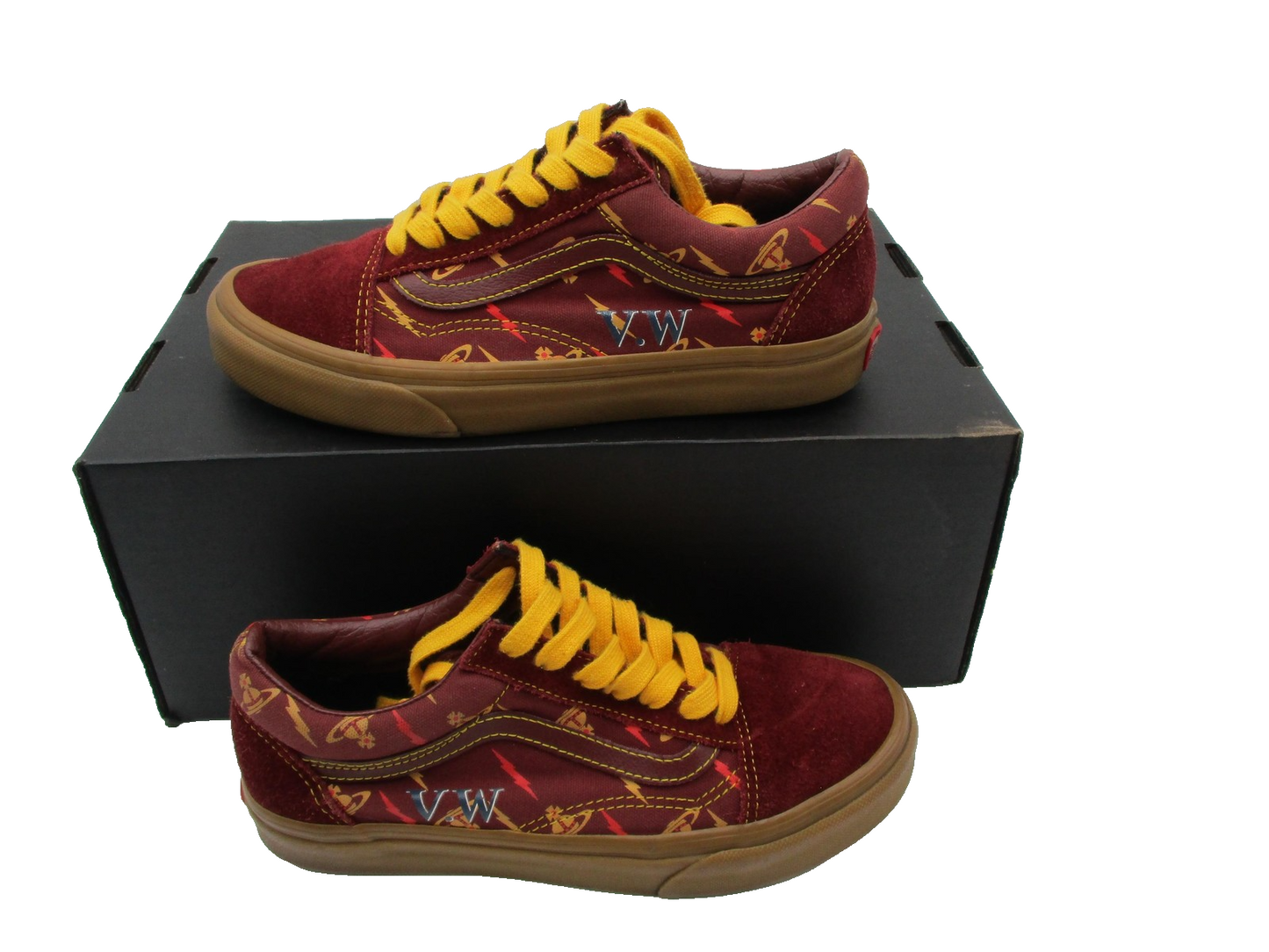 Vans X Vivienne Westwood Old Skool Shoes Mens 5.5 Red Gum Low Top Sneakers (1G4)2