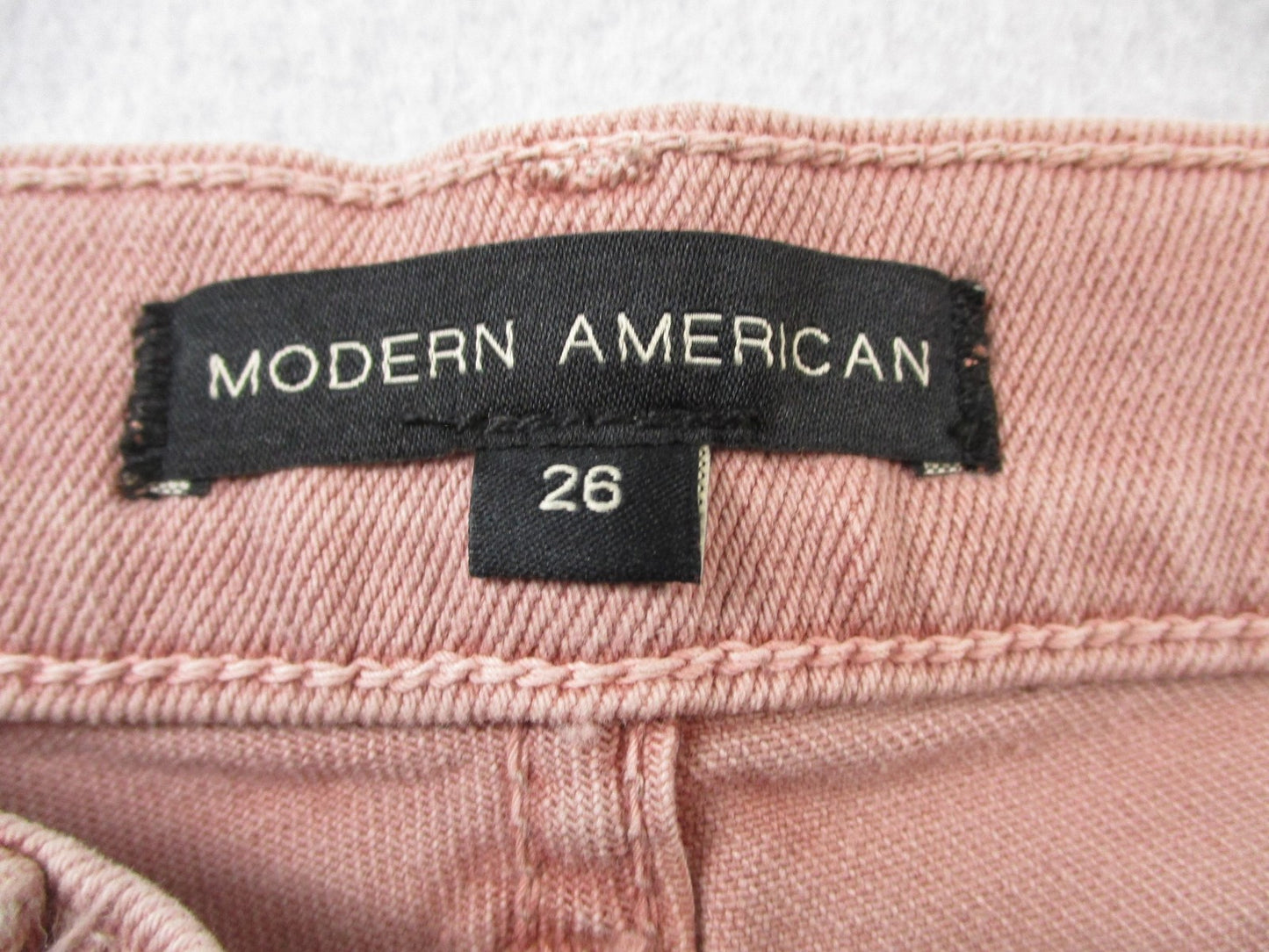 Modern American Delamo Jeans Womens 26 Pink Wide Leg Sherbet Wash Denim